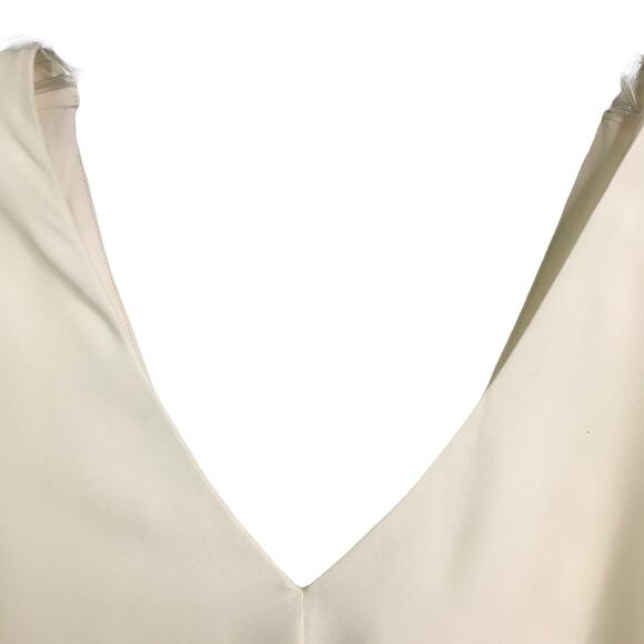 Cupcakes & Cashmere Women's Blouse Cape Sleeves Double V-Neck Cream Top Sz XS - Picture 4 of 10